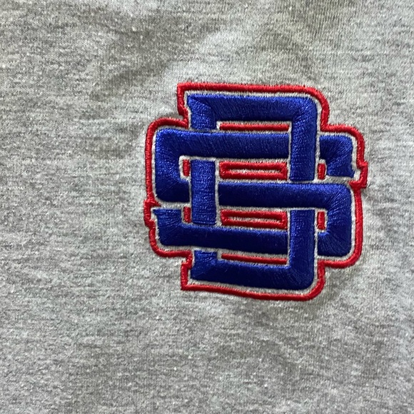 Dog Supply by Snood Dog‎ Gray and Red Hooded Jersey Sweatshirt  size 18 Boys - Picture 2 of 5